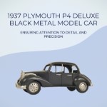 AJ107 1937 Plymouth P4 Deluxe Black Metal Model Car 